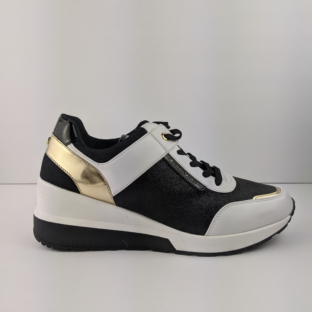 Michael Kors Heel Sneakers Wedges Leather 9.5